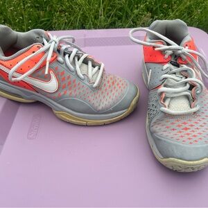 Nike Women's Gray and Orange Athletic Shoes